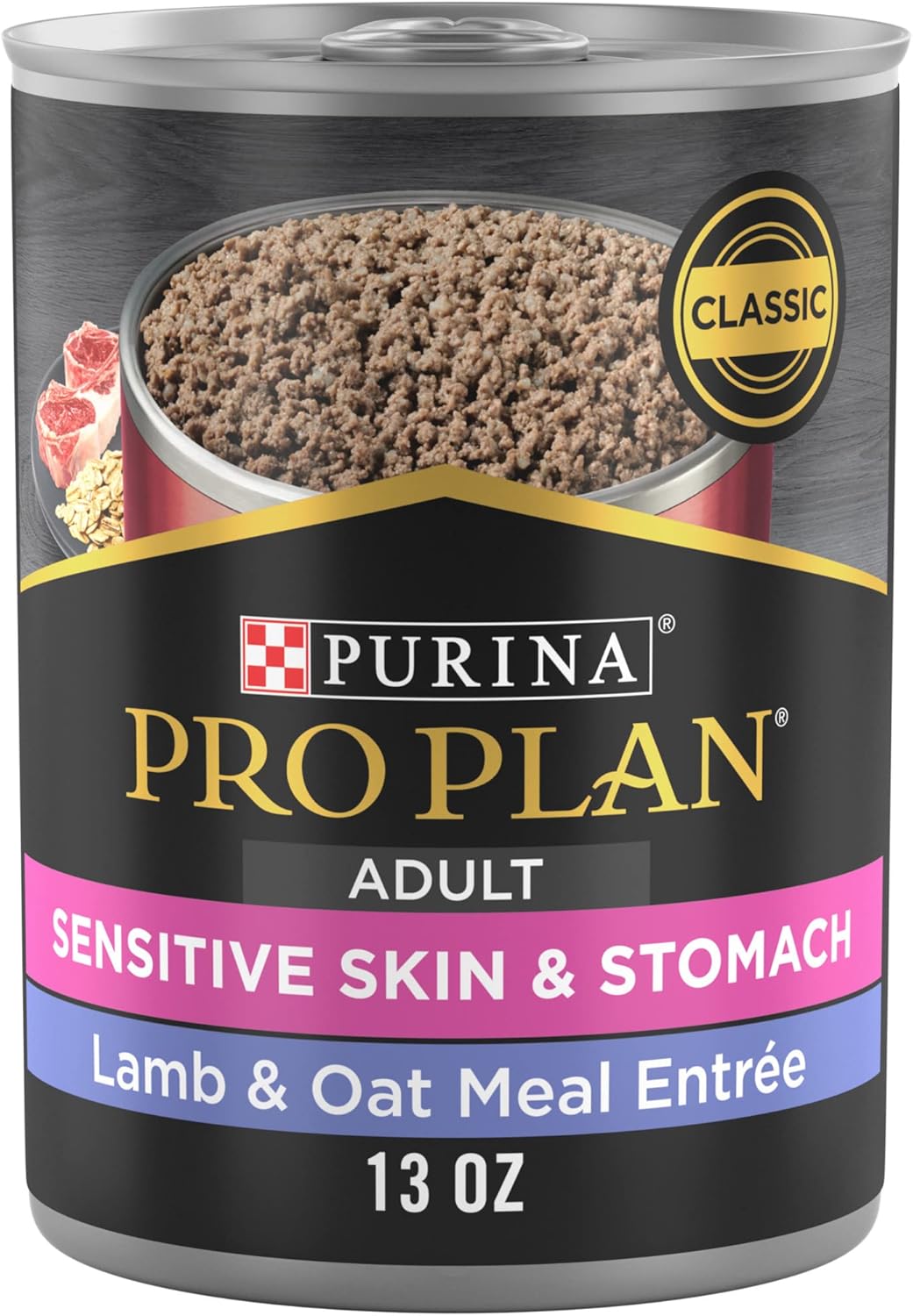 Pro Plan Sensitive Skin & Stomach Wet Dog Food Classic Lamb & Oat Meal Entree (13oz)