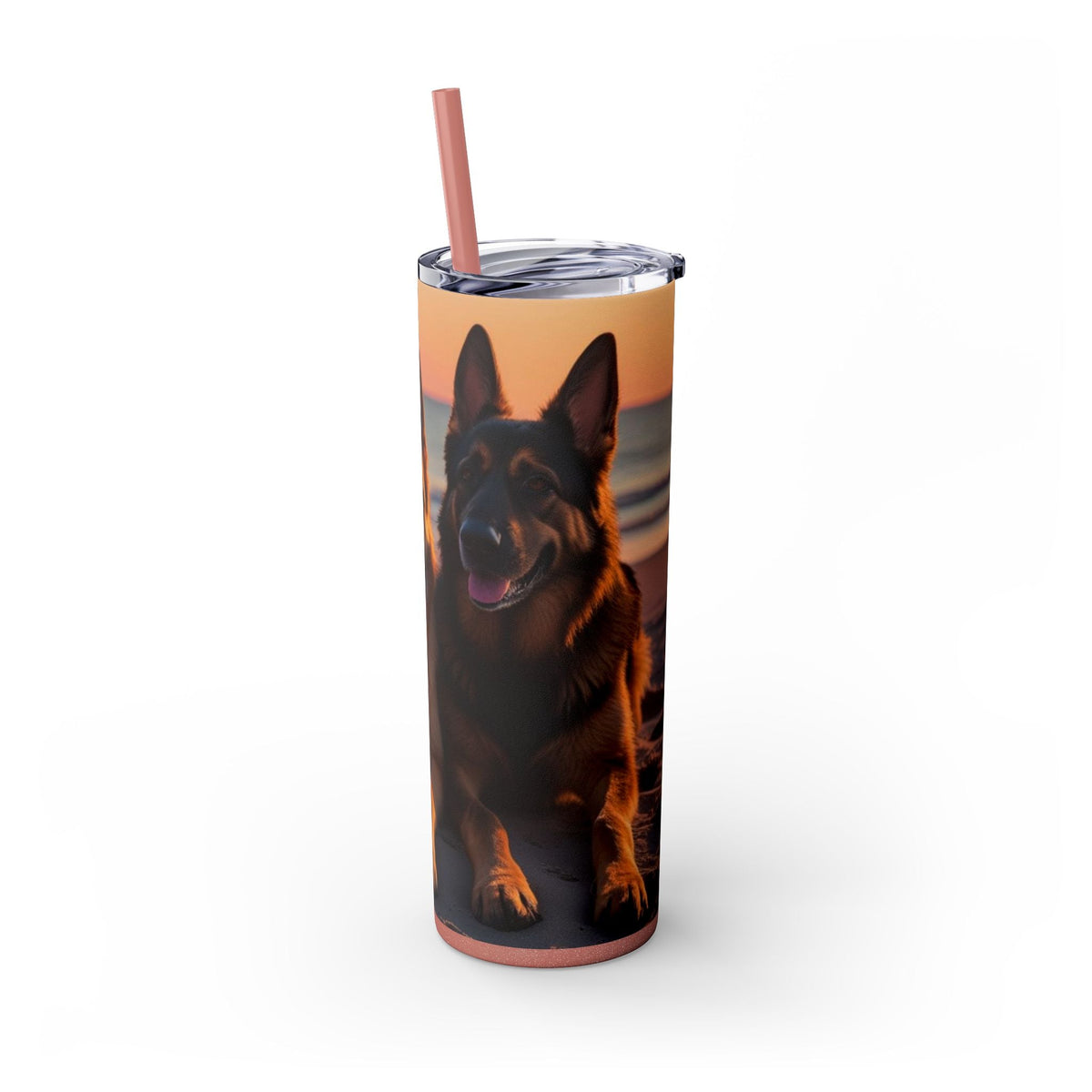 Skinny Tumbler with Straw – 20 oz Stainless Steel Cup