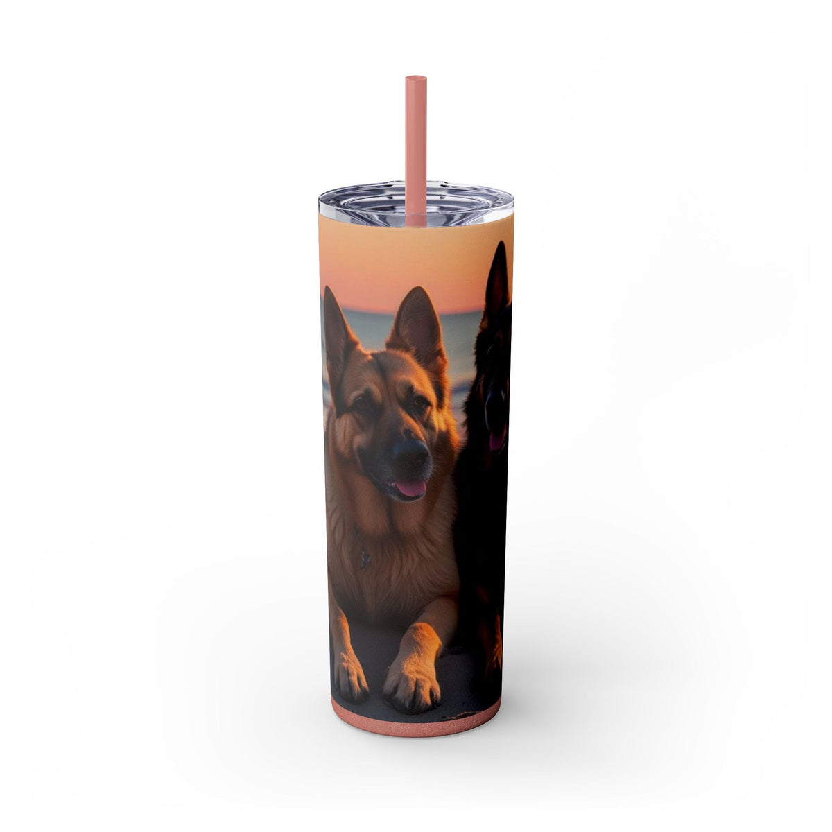 Skinny Tumbler with Straw – 20 oz Stainless Steel Cup