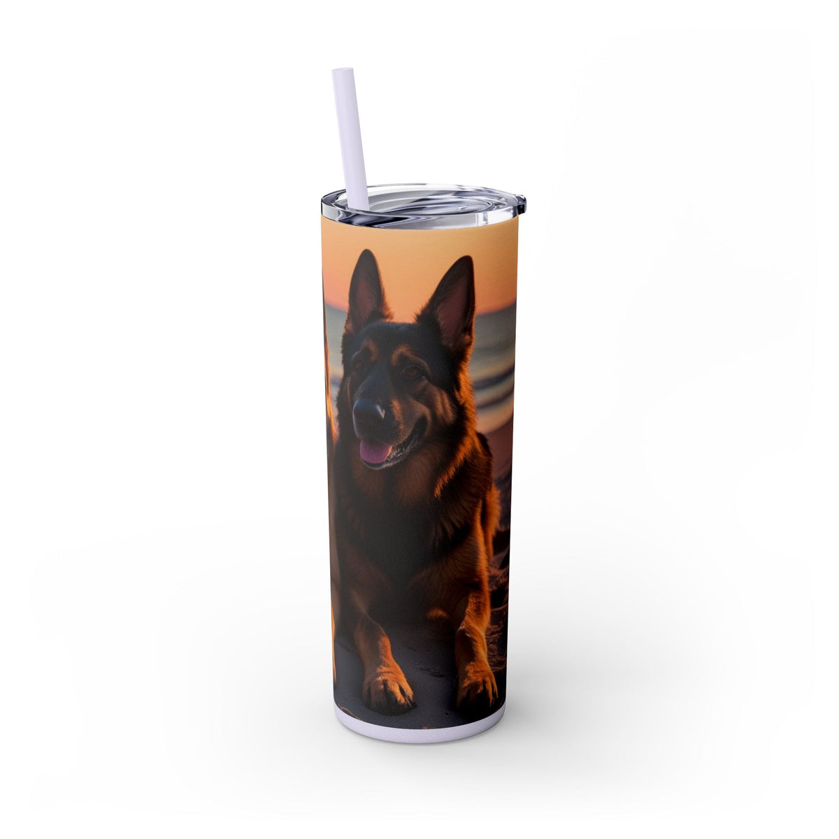 Skinny Tumbler with Straw – 20 oz Stainless Steel Cup