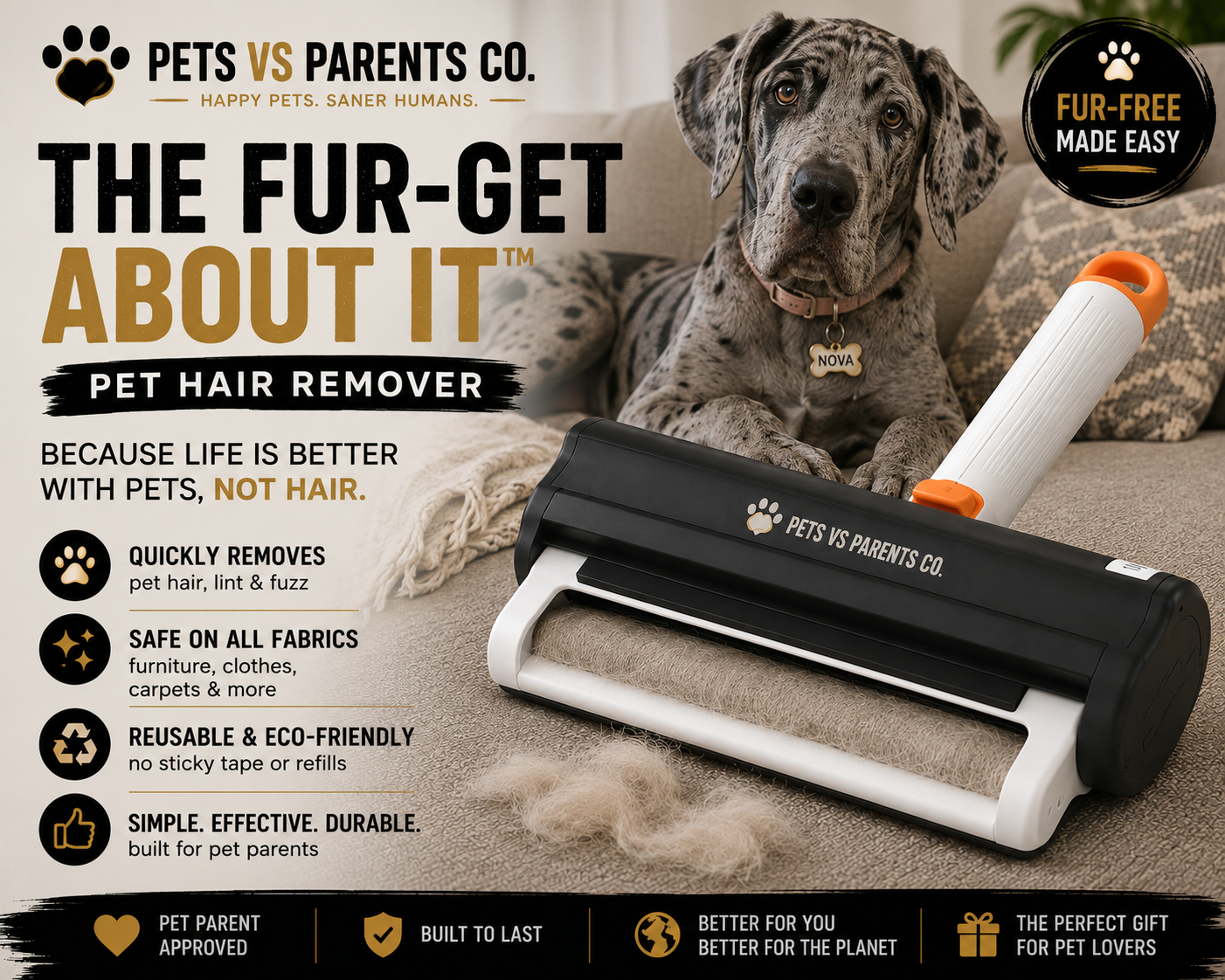 The Fur-Get About It™ Pet Hair Remover