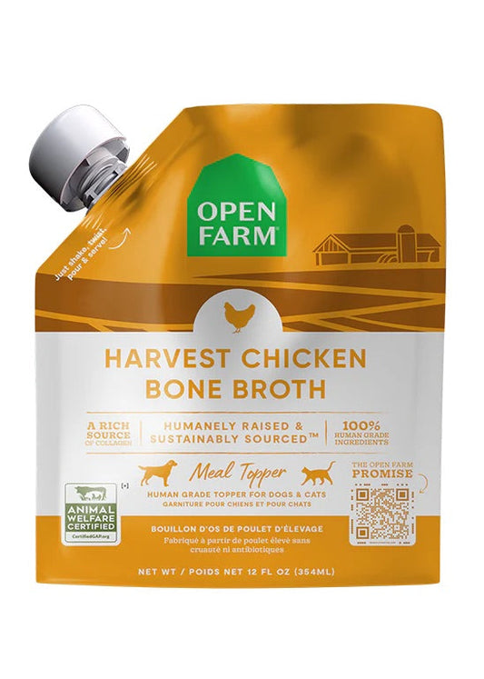 Open Farm Chicken Bone Broth For Dogs & Cats (12oz)