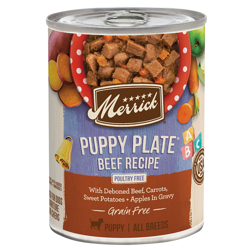 Merrick Grain Free Puppy Plate Beef Wet Dog Food (12.7oz)