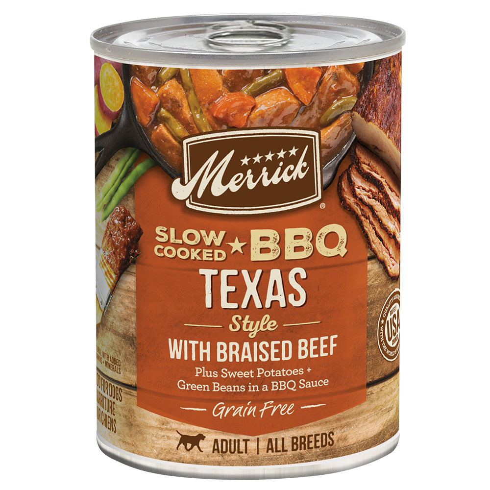 Merrick Slow Cooked Grain Free Adult Texas Beef Wet Dog Food (12.7oz)